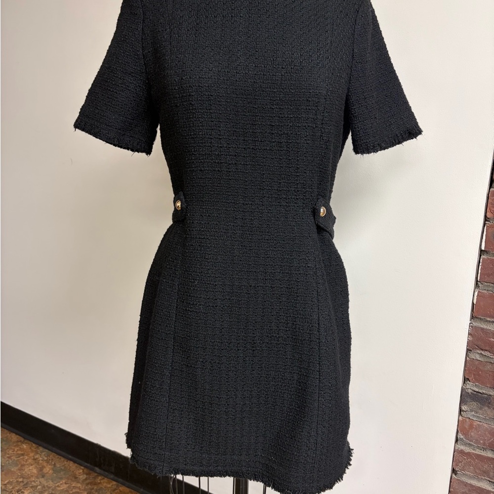 H&M Black Tweed Mini Dress